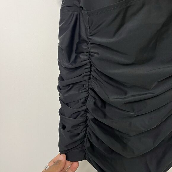 Torrid Slim Fix Lattice Black One Piece Swimsuit Size 3X Plus - Picture 4 of 8